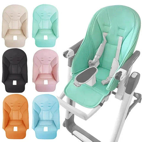 Baby Chair Cushion Seat Pad Leather Cover for Kids Dining Growth Chair Accessories