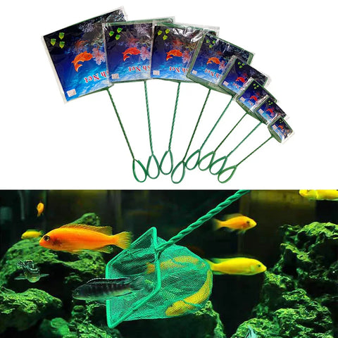 Adjustable Aquarium Fish Net with 3-12" Handle for Betta & Shrimp Care