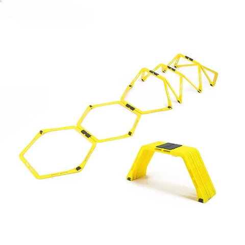 6pcs Agility Hurdles Set Soccer Training Rings Footwork Hex Ladder & Multi-Sport Equipment