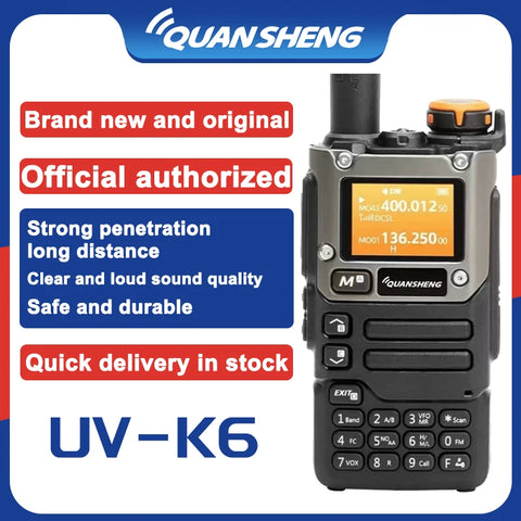 2-Way Radios 200 Channel Walkie Talkie UHF VHF Handheld Air Bands Radio