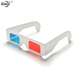 10 Pack Universal 3D Glasses Red Blue Cyan Anaglyph Cardboard for Movies