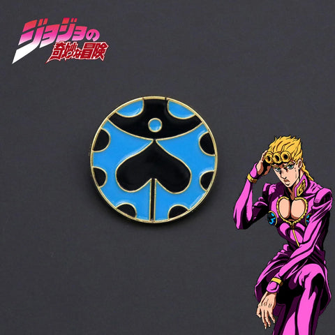 Blue Ladybug Enamel Pins - Anime-Inspired Giorno Giovanna Lapel Badges for Fans