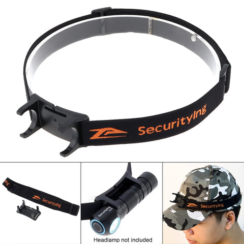 Elastic Headband Headlight Strap Holder for 22-26mm Headlamp Torch with Fastening Strap and Bracket