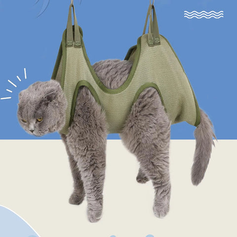 Cat Grooming Hammock & Bag for Nail Trimming, Bathing & Pet Care