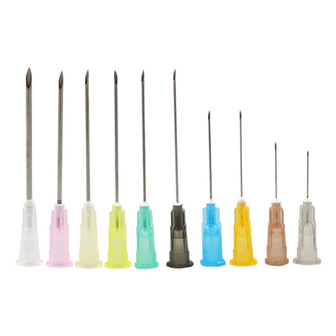 50pcs Pointed Dispensing Needles with Caps - Glue Syringe Tool, Individually Packaged