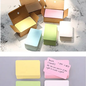 100pcs Kraft Blank Business/Message Cards - Thank You, Bookmark, Label, Learning Cards, Writing Paper