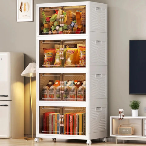 Foldable Storage Cabinet, High-Capacity Lockers, Portable Space-Saving, Durable & Strong Load-Bearing Furniture