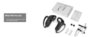 10-in-1 Silicone Controller Case for Meta Quest 3/3s, Grip Protector & Battery Cover, VR Headset Accessories