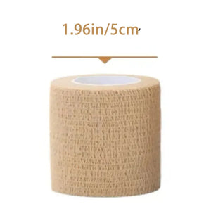 10 Rolls Elastic Breathable Self-Adhesive Bandage Tape for Sports, Finger, Wrist, Ankle, First Aid Wrap, Beige