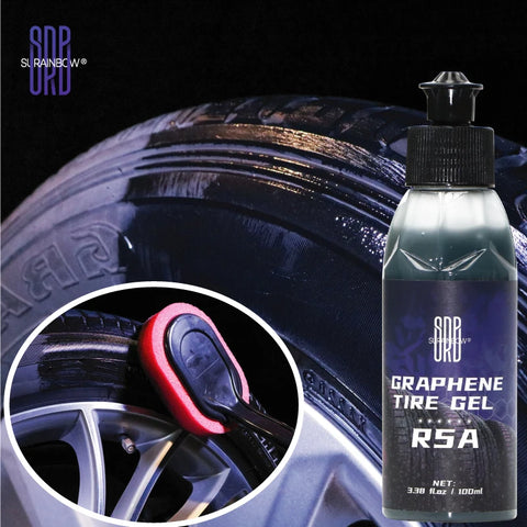 Graphene Tire Shine Gel | Oil-Based Tire Dressing | Long-Lasting UV Protection | Easy Application | Durable Gloss Finish