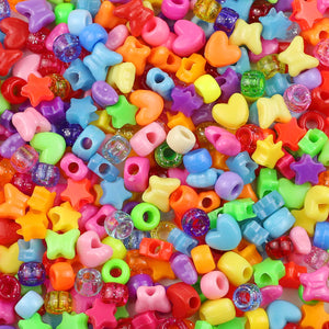 1000pcs Multi-colored Large Hole Pony Beads for Jewelry Making, DIY Crafts, Bracelets, Keychains Supplies