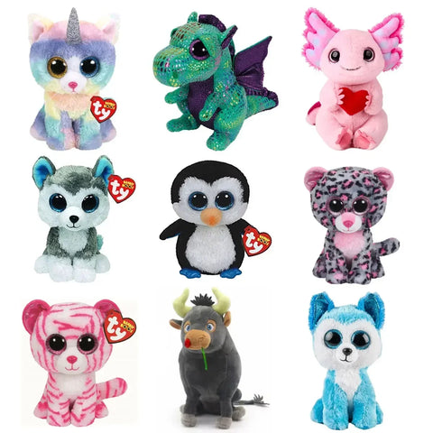 Cute 15cm Plush Toy Set: Dog, Axolotl, Bull - Kids Birthday Christmas Gift