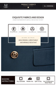"2024 Men's Slim Fit Suit 2-Piece Set: Formal Business Wear (Jacket+Pants)"