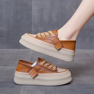Women's Platform Sneakers 2025 - Fashion Lace-Up Walking & Running Shoes, Comfortable & High Quality