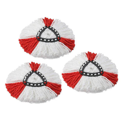 3-Pack Washable Spin Mop Pads - Microfiber Floor Cleaning Refills Compatible Replaceable Heads
