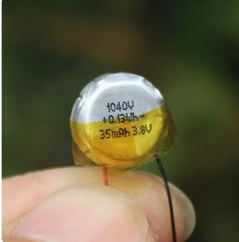 2-Wire 1040 Lithium Battery 3.8V w/ Protection Board for Bluetooth Headset (1pc)