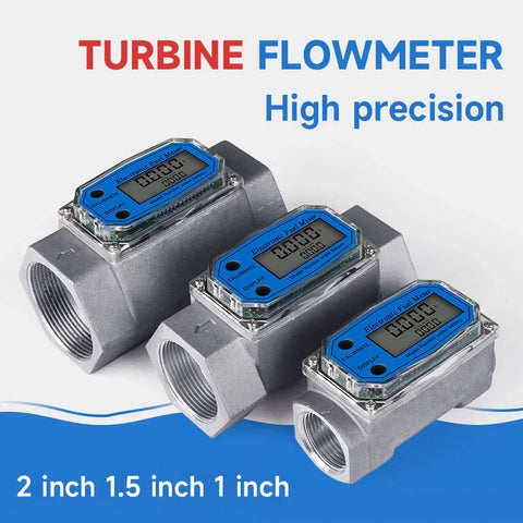 Digital Turbine Flow Meter Sensor for Petrol, Fuel, Water, Kerosene, Methanol