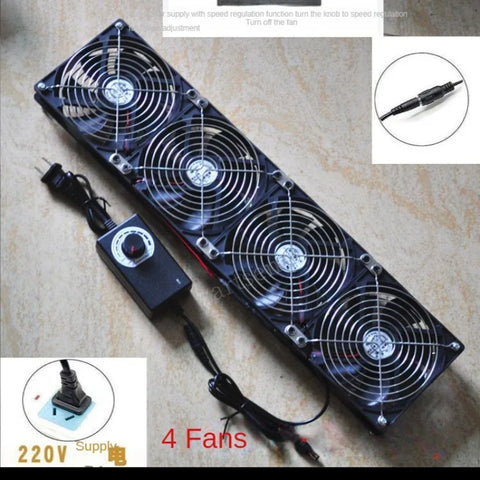 120mm PC Cooling Fan w/ Speed Control AC Plug 110V-220V to DC 3V-12V 2A Exhaust for Router Grow Tent Plants