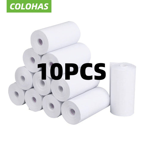 10 Rolls 57x25mm Thermal Paper for Kids Instant Print Camera - White Replacement Printing Paper Accessories