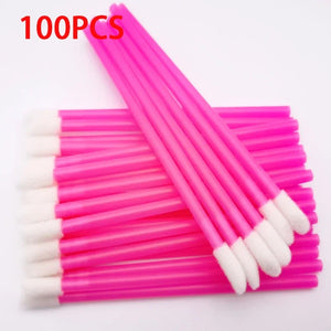 100-Pack Disposable Lip Gloss & Mascara Wands - Makeup Applicator Tool Set