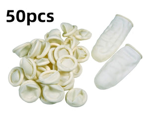 100pcs Disposable Latex Finger Cots Non-slip Anti-static Fingertip Protectors Rubber Gloves