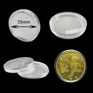 100-Pack Adjustable Coin Holders 16-46mm, Coin Storage Organizer Set