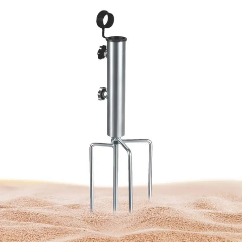 Beach Umbrella Sand Anchor Ground Holder Stand Outdoor Steel Base Detachable Sturdy Garden Stakes