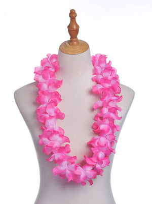 10 Pcs Tropical Hawaiian Leis Garland LED Lights for Party Decor Luau Beach Theme Fancy Dress Supplies