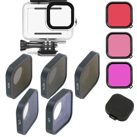 GoPro Hero 13/12/11/10/9 ND8/ND16/ND32/CPL Camera Lens Filter Set