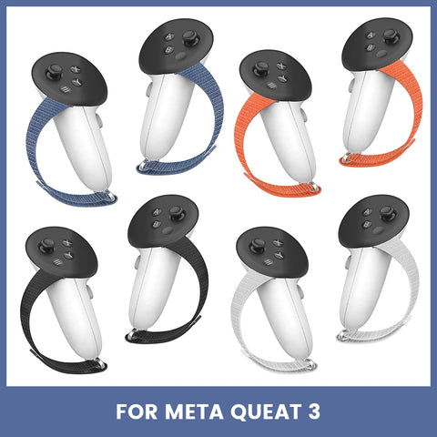 Adjustable Anti-Slip Handle Strap for Meta Quest 3/3s VR Controllers - Comfortable Wrist Strap Protector for VR Accessories