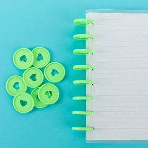 100pcs 35mm Love Binding Rings Loose-leaf Notebook Mushroom Disc Notepad Buckle