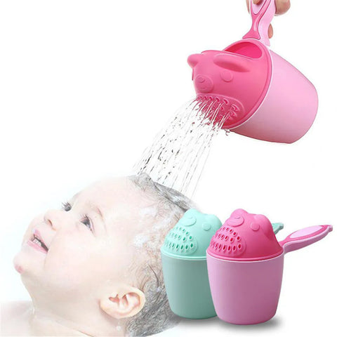 Baby Bear Bathing Cup - Newborn Shower Shampoo Rinse Scoop, 2 Colors