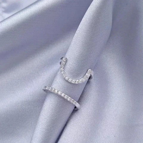 Gothic Metal Thin Nail Rings for Women - Adjustable Double Finger Jewelry Protective Cover