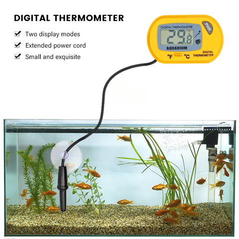Digital Aquarium Thermometer with LCD Display and Temperature Alarm