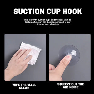 10-Pack Clear Suction Cup Hooks for Kitchen & Bathroom Storage (2-5cm)