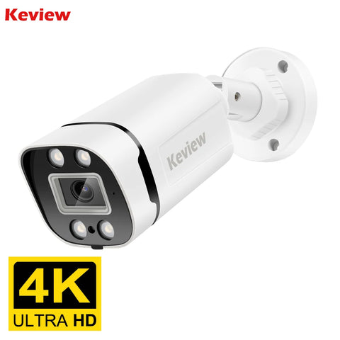 4K 8MP Outdoor Bullet CCTV IP Camera, Audio, PoE/Non-PoE, H.265, 5MP Color Night Vision, ONVIF Security Camera