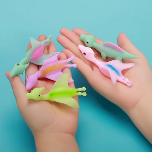 10-Pack Dinosaur Slingshots Kids Party Favors & Stress Toys
