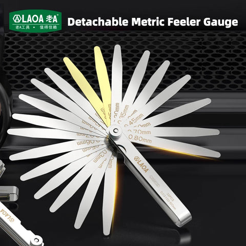 Feeler Gauge Set Metric 0.02-1mm Thickness for Valves, Spark Plug Gap, Measurements
