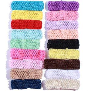 10 Pack 4cm Crochet Elastic Hairbands - Knit Headbands for Women Accessories