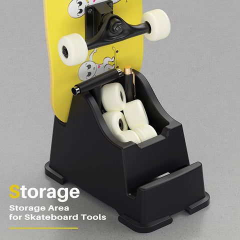 Floor & Wall Skateboard Rack - Multifunction Ski Board Holder & Display Stand Organizer