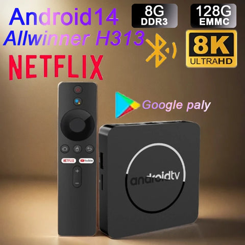 Android TV Box Q10 8K Dual WiFi 2.4G/5G, 64GB/128GB ROM Media Player Voice Control Set Top Box
