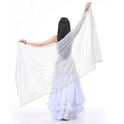 Belly Dance Chiffon Veil Scarf - 13 Colors, Lightweight Shawl, 210x95cm