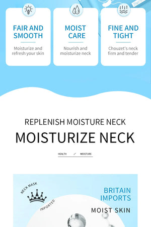 10-Pack Hydrating Firming Neck Masks with Hyaluronic Acid Skincare Set