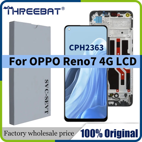 6.43" AMOLED Display Touch Screen Digitizer for Oppo Reno7 4G CPH2363 Assembly Replacement