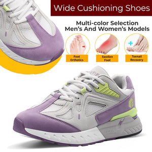 Extra Wide Women's Walking Sneakers, Lightweight for Flat Feet & Plantar Fasciitis, Heel Pain Relief
