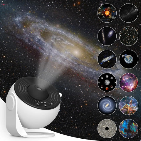12-in-1 LED Galaxy Star Projector Night Light 360° Rotation for Kids & Adults Bedroom Decor