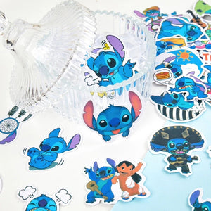 100pcs Cute Anime Stitch Stickers for Laptop, Skateboard, Guitar, Motorcycle - Kawaii Cartoon Decal Pack for Kids