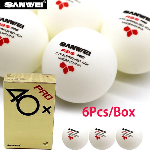 3-Star 40+ Table Tennis Balls, ITTF Approved, 6 Pack - Seamed Ping Pong Balls for Competition & Training