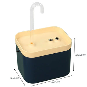 1.5L Quiet Pet Water Fountain with Smart Burnout Protection for Cats and Dogs