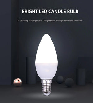 10-Pack E14 E27 LED Candle Bulbs 220V 3W-9W Chandelier Lamp Bedroom Energy Saving Decor Lights